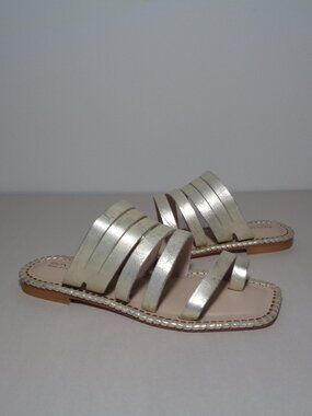 Donald Pliner Size 5 M / EMMALINE / Platino / Leather Sandals New Women's Shoes
